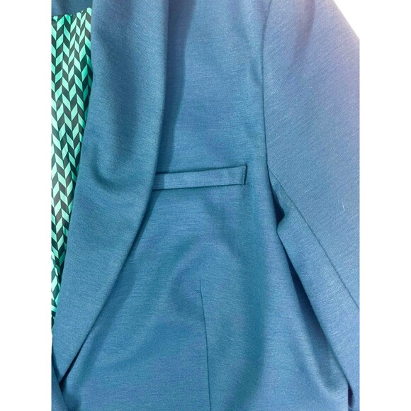 Mossimo Teal Knit Jersey Jacket Blazer Modern Day to Night Office Soft XXL - Picture 6 of 14